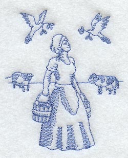 Eighth Day of Christmas (Toile)