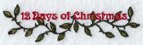 Ornate 12 Days of Christmas Text