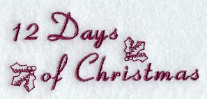 Twelve Days of Christmas Text (Toile)