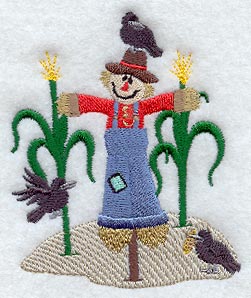 Scarecrow in Corn Field