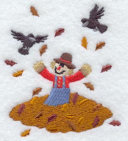 Scarecrow and Leaves