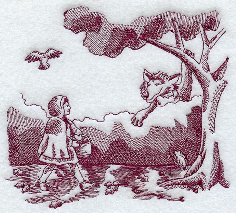 Little Red Riding Hood Scene 1 (Toile)