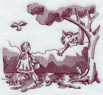 Little Red Riding Hood Scene 1 (Toile)