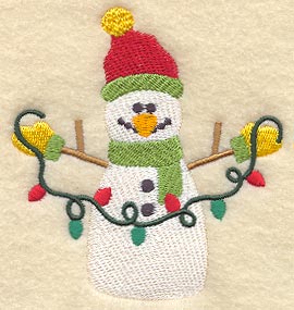 Snowman with Lights
