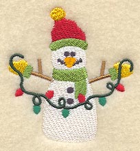 Snowman with Lights