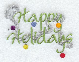 Happy Holidays and Ornaments