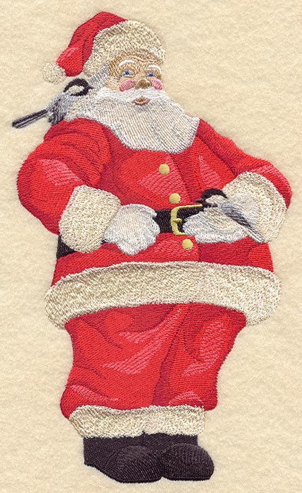 Santa and Chickadees
