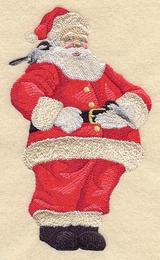 Santa and Chickadees