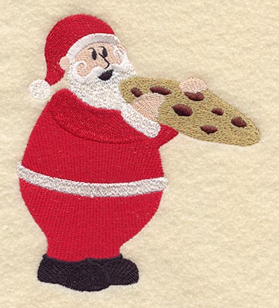 Little Santa Eating Cookie