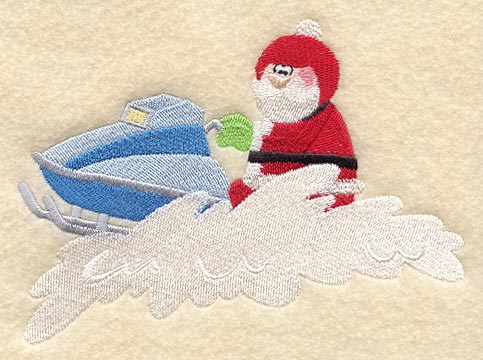Santa Snowmobiling