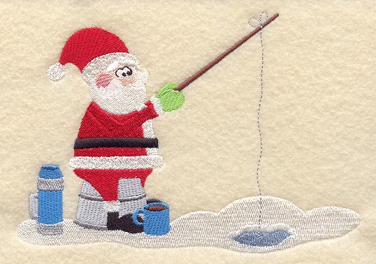 Santa Ice Fishing