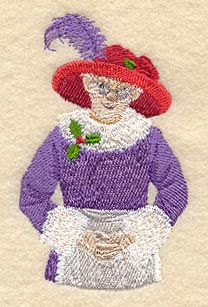 Mrs. Claus in Red Hat Half Figure