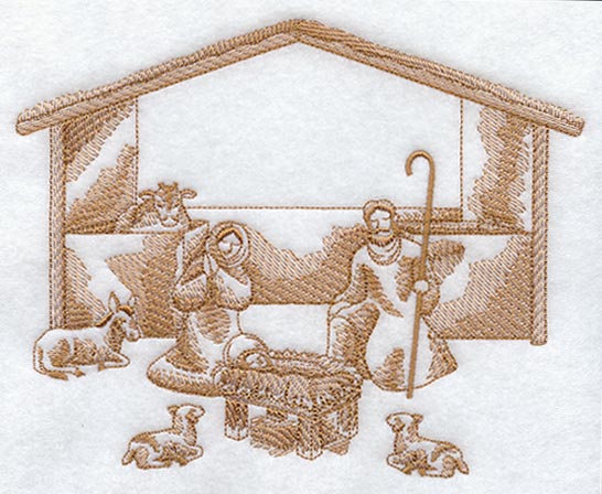 Nativity Stable Scene (Toile)