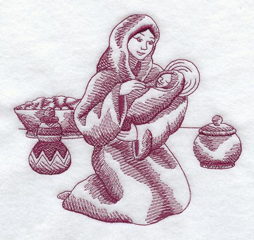 Mother and Child Scene (Toile)