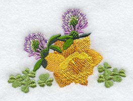 March - Clover Daffodil Accent