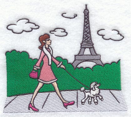Parisian Woman and Poodle