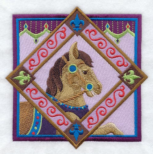 Carousel Horse Track Portrait