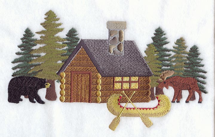 Northwoods Cabin Scene