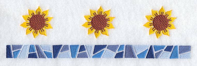 Sunflower Mosaic Border