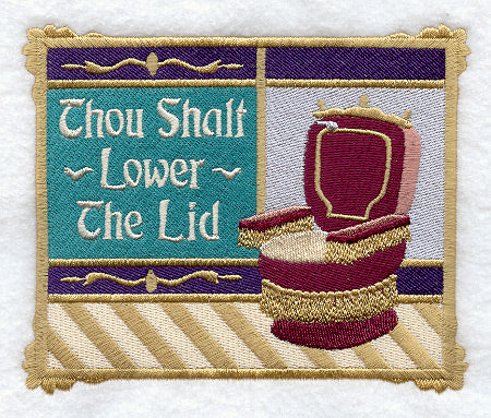 Thou Shalt Lower The Lid Sampler