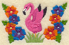 Flamingo and Flowers