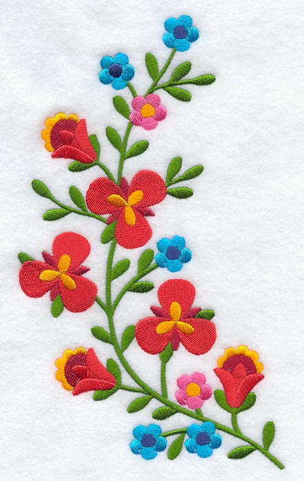 Hungarian Floral Button Placket