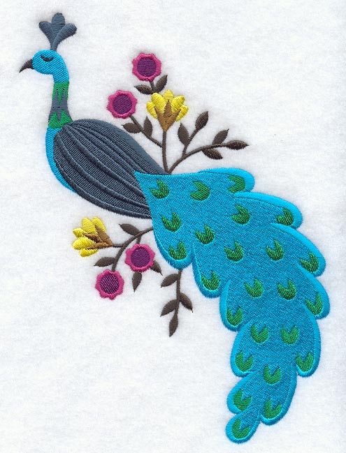 Hungarian Peacock Button Placket