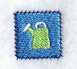Patchwork Watering Can Square (Miniature)
