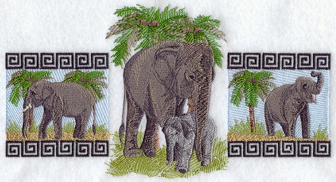 Asian Elephant Trio