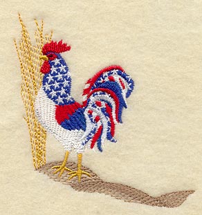 Star-Spangled Rooster Corner - Curved