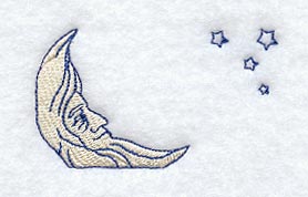 Celestial Moon and Stars