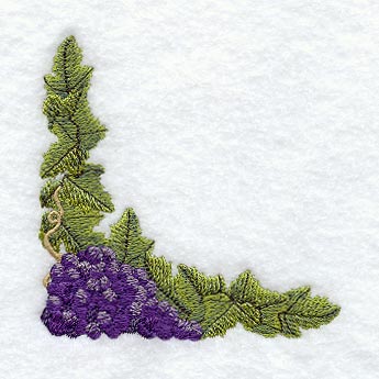 Wine Grape Bunch Corner