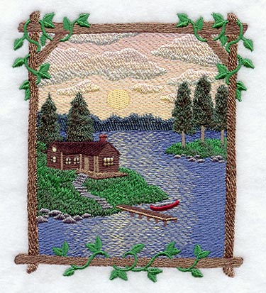 Lake Cabin Scene