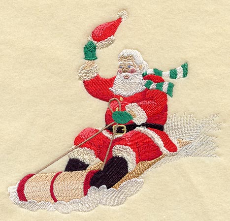 Sledding Santa