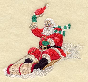 Sledding Santa