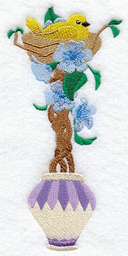 Bird Vase and Flowers