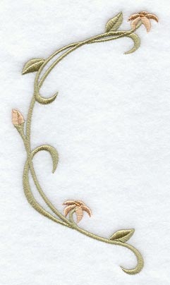 Floral Heirloom Half Circle - Left