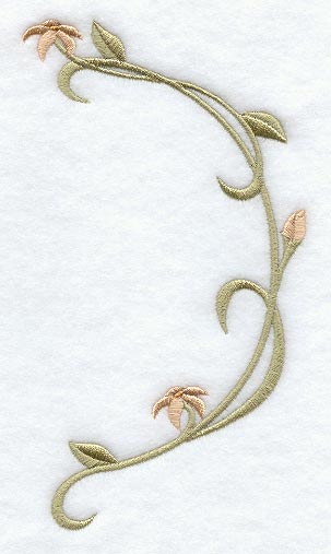 Floral Heirloom Half Circle - Right