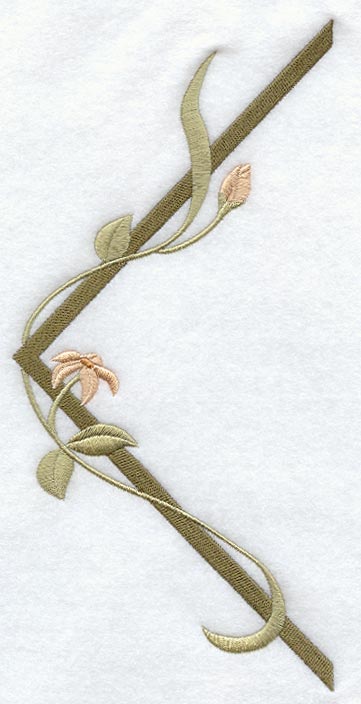 Floral Heirloom Half Diamond - Left