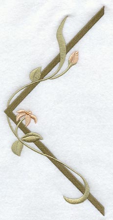 Floral Heirloom Half Diamond - Left