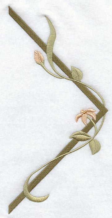 Floral Heirloom Half Diamond - Right