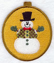Americana Snowman Ornament