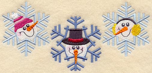 Snowmen and Snowflake Trio