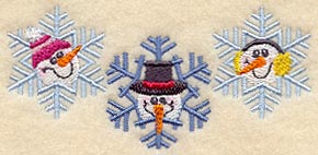 Snowmen and Snowflake Trio