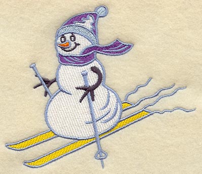 Skiing Snowman