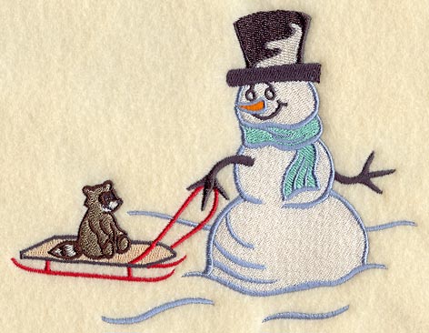 Sledding Snowman