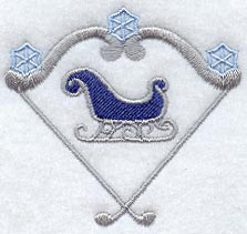 Sleigh and Snowflakes Fan