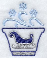 Sleigh and Snowflakes Basket