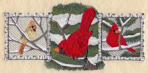 Winter Cardinal Trio