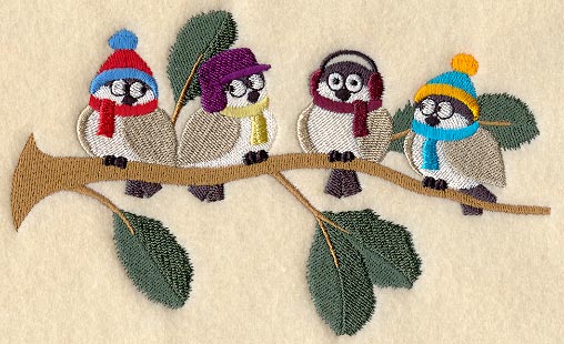 Chickadees Dressed for Winter